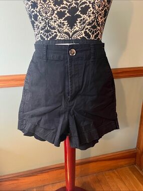 Old Navy Black High-Waist Chino Shorts